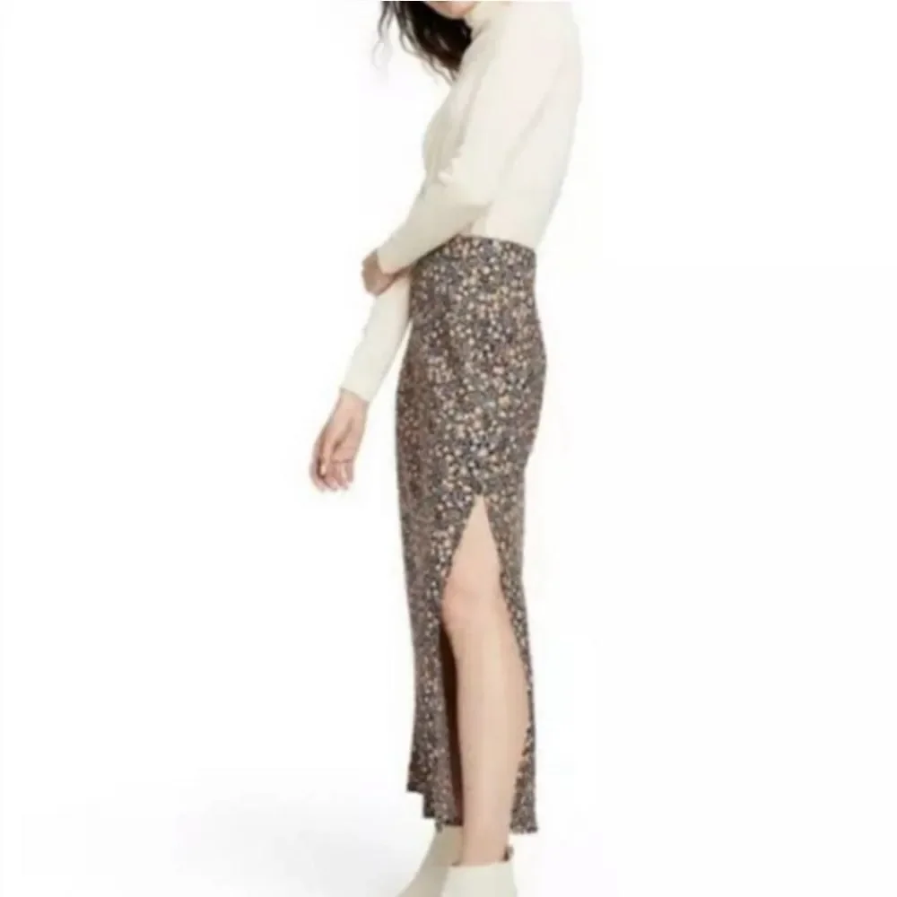 Nili Lotan x Target Floral Skirt Maxi Side Slit Women's Small‎